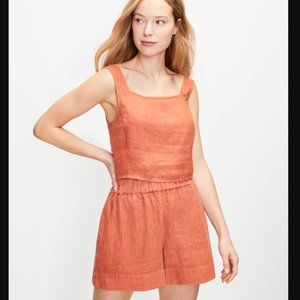 Lou & Grey Linen Cropped Tank Top Sz M - Part of matching set!